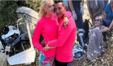 Milas’taki Cayrokopter kazasında Yaralanan kişi ünlü şarkıcı Mustafa Sandal’ın eşi çıktı