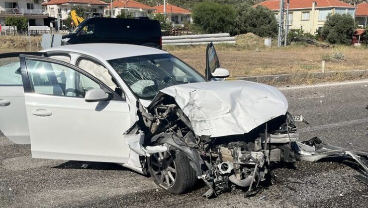 Milas Bafa Karayolu Üzerinde İki Otomobil Çarpışı: 4 Yaralı