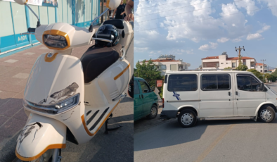 Milas’ta Motosikletle Minibüs Çarpıştı: 1 Yaralı