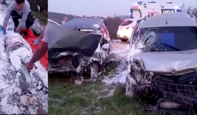 Milas Bodrum Karayolunda Feci Kaza: 3 Araç Birbirine Girdi 2 Kişi Yaralandı