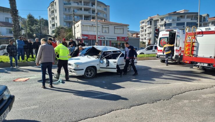 Milas’ta Otomobil Takla Attı: 1 Kişi Yaralandı