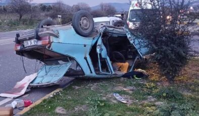 Milas-Bahçeyaka Kavşağında Korkutan Kaza: 1 Ağır, 2 Yaralı