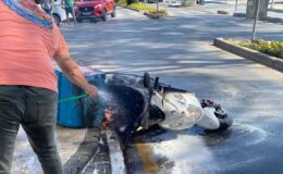 Milas’ta Motosiklet Kazası: Ani Manavra Alevlere Neden Oldu